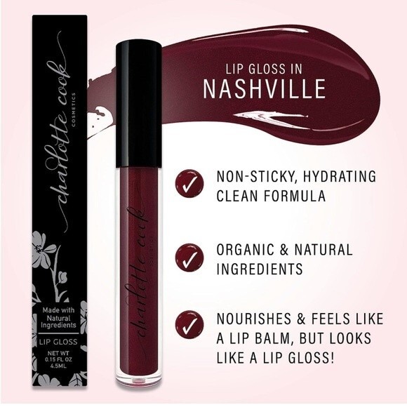 Charlotte Cook Cosmetics Clean Liquid Lipstick Vegan Cruelty Free Non-GMO - Picture 1 of 14
